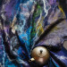 Violet Butterfly Nuno Felted Shawl
