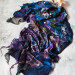 Violet Butterfly Nuno Felted Shawl