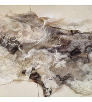 Wild Ivory Nuno Felted Shawl