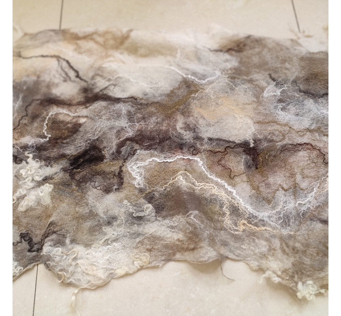 Wild Ivory Nuno Felted Shawl