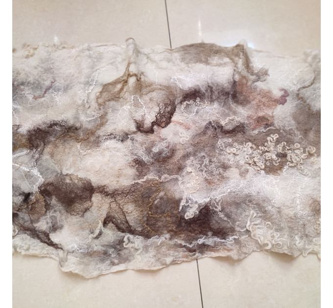 Wild Ivory Nuno Felted Shawl