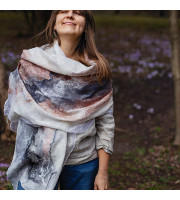 Winter Frost Nuno Felted Shawl