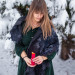 Winter Night Nuno Felted Shawl